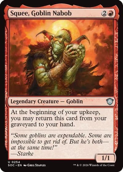 Squee Goblin Nabob Commander: Secrets of Strixhaven Magic card