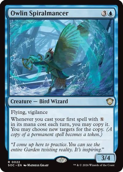 Owlin Spiralmancer Commander: Secrets of Strixhaven Magic card