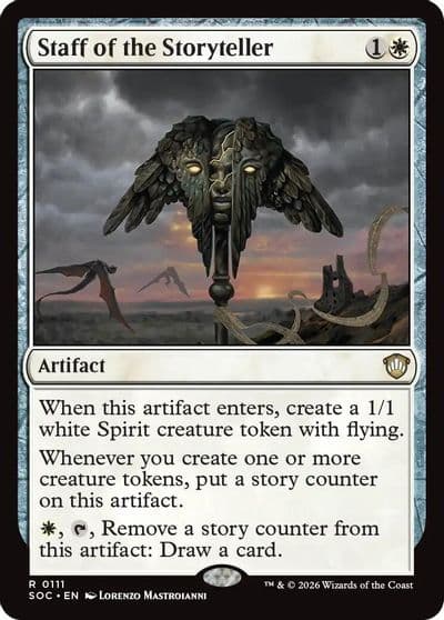 Staff of the Storyteller Commander: Secrets of Strixhaven Magic card