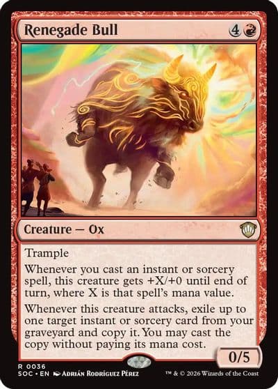 Renegade Bull Commander: Secrets of Strixhaven Magic card