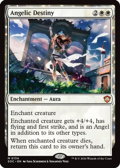 Angelic Destiny Commander: Secrets of Strixhaven Magic card
