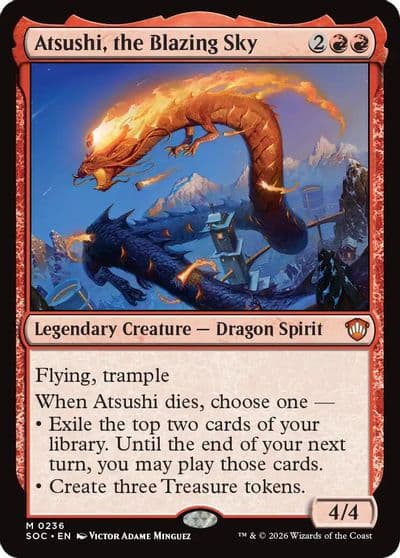 Atsushi the Blazing Sky Commander: Secrets of Strixhaven Magic card
