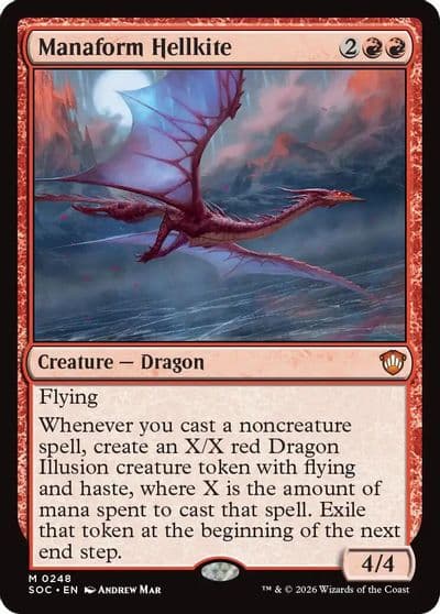 Manaform Hellkite Commander: Secrets of Strixhaven Magic card