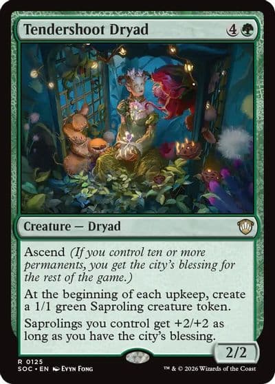 Tendershoot Dryad Commander: Secrets of Strixhaven Magic card