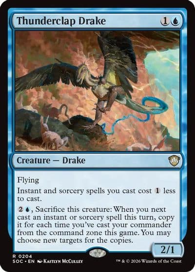 Thunderclap Drake Commander: Secrets of Strixhaven Magic card