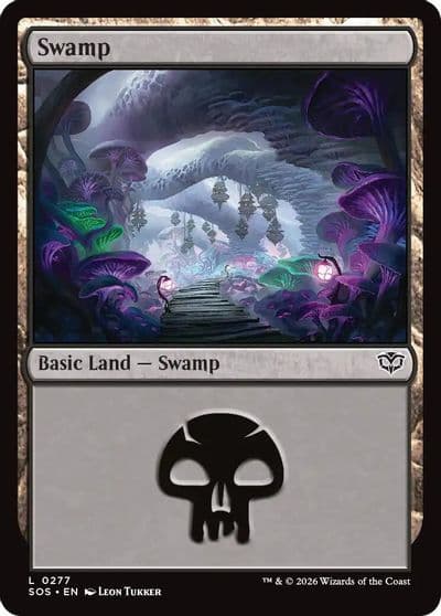 Swamp 0277 Secrets of Strixhaven Magic card