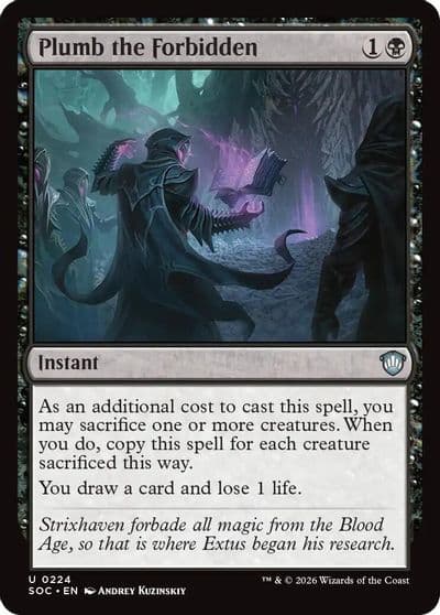 Plumb the Forbidden Commander: Secrets of Strixhaven Magic card