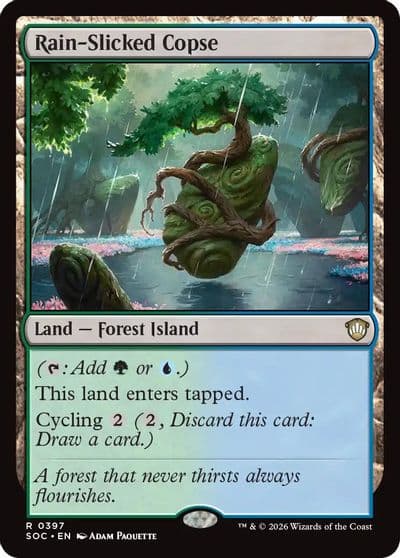Rain Slicked Copse Commander: Secrets of Strixhaven Magic card