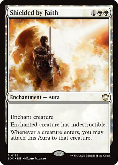Shielded by Faith Commander: Secrets of Strixhaven Magic card