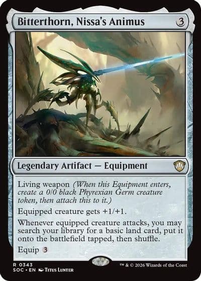 Bitterthorn Nissas Animus Commander: Secrets of Strixhaven Magic card
