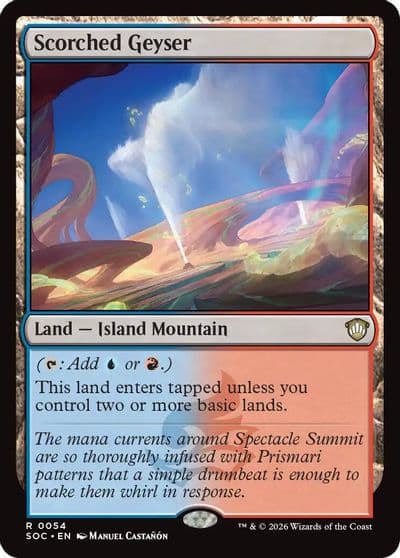 Scorched Geyser Commander: Secrets of Strixhaven Magic card