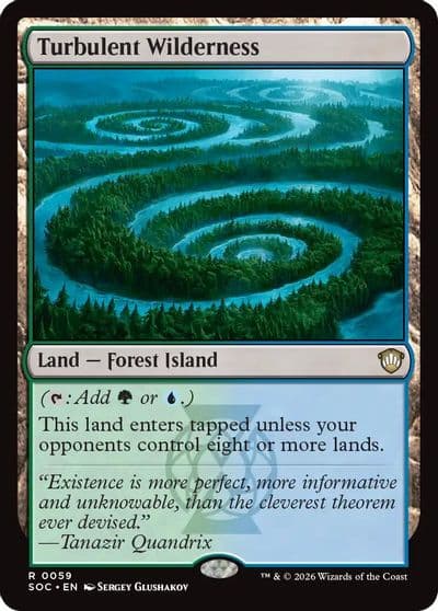 Turbulent Wilderness Commander: Secrets of Strixhaven Magic card