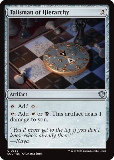 Talisman of Hierarchy Commander: Secrets of Strixhaven Magic card