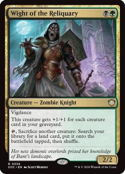 Wight of the Reliquary Commander: Secrets of Strixhaven Magic card