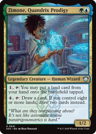 Zimone Quandrix Prodigy Commander: Secrets of Strixhaven Magic card