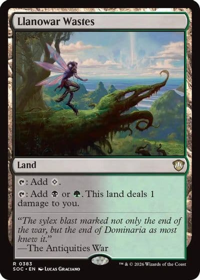 Llanowar Wastes Commander: Secrets of Strixhaven Magic card