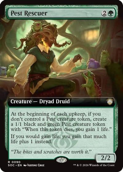 Pest Rescuer Extended Art Commander: Secrets of Strixhaven Magic card