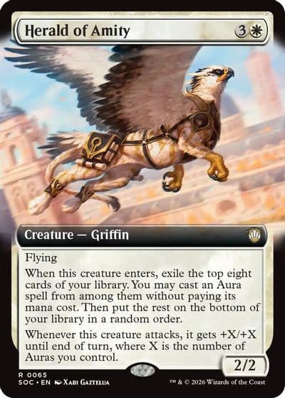 Herald of Amity Extended Art Commander: Secrets of Strixhaven Magic card