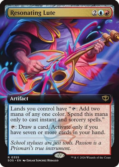 Resonating Lute Extended Art Secrets of Strixhaven Magic card