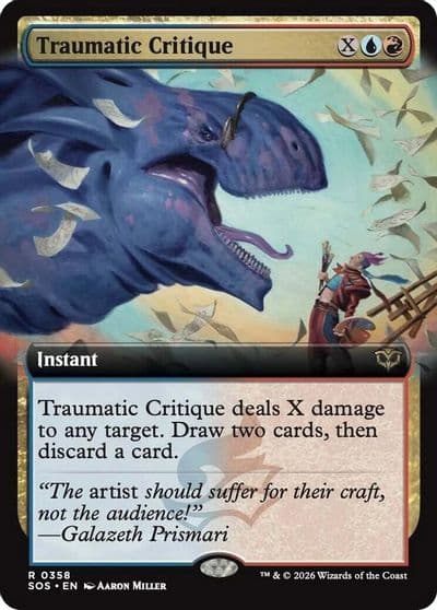 Traumatic Critique Extended Art Secrets of Strixhaven Magic card