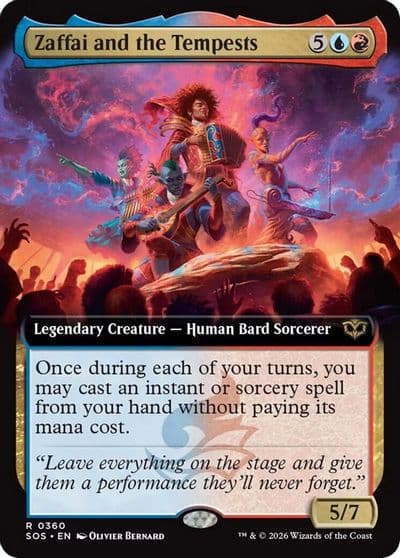 Zaffai and the Tempests Extended Art Secrets of Strixhaven Magic card