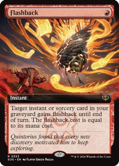 Flashback Extended Art Secrets of Strixhaven Magic card