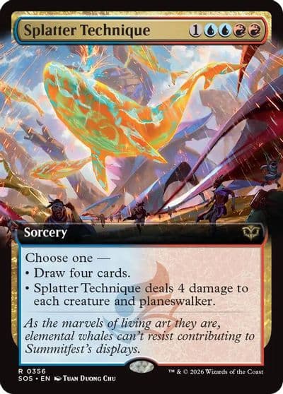 Splatter Technique Extended Art Secrets of Strixhaven Magic card