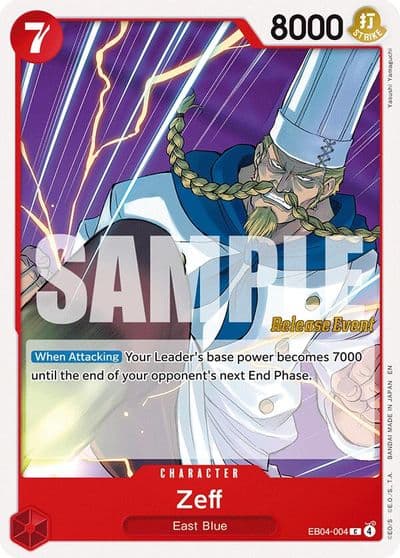 Zeff Adventure on Kami's Island Release Event Cards One Piece card