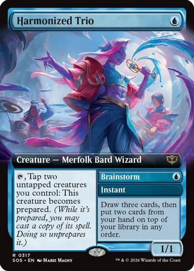 Harmonized Trio Extended Art Secrets of Strixhaven Magic card