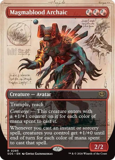 Magmablood Archaic Borderless Secrets of Strixhaven Magic card