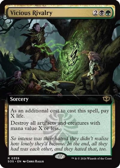 Vicious Rivalry Extended Art Secrets of Strixhaven Magic card