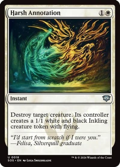 Harsh Annotation Secrets of Strixhaven Magic card