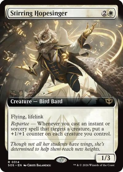 Stirring Hopesinger Extended Art Secrets of Strixhaven Magic card