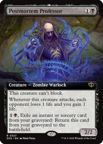 Postmortem Professor Extended Art Secrets of Strixhaven Magic card