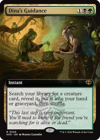 Dinas Guidance Extended Art Secrets of Strixhaven Magic card