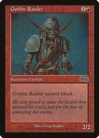 Goblin Raider Urza's Saga Magic card