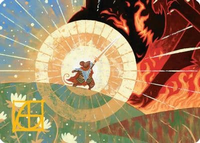 Repel Calamity Art Card Gold Stamped Signature Art Series: Secrets of Strixhaven Magic card