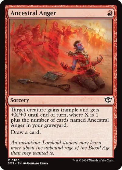 Ancestral Anger Secrets of Strixhaven Magic card