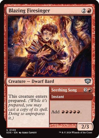 Blazing Firesinger Secrets of Strixhaven Magic card