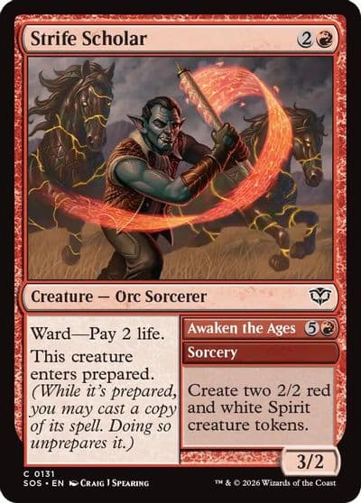 Strife Scholar Secrets of Strixhaven Magic card