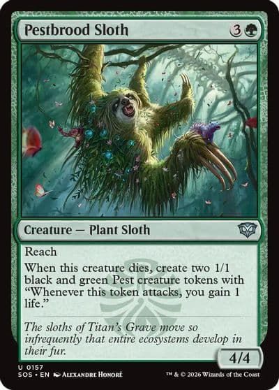 Pestbrood Sloth Secrets of Strixhaven Magic card