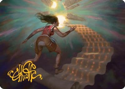 Pursue the Past Art Card Gold Stamped Signature Art Series: Secrets of Strixhaven Magic card