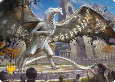 Silverquill the Disputant Art Card Gold Stamped Planeswalker Symbol Art Series: Secrets of Strixhaven Magic card