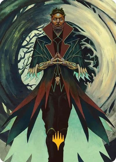 Professor Dellian Fel Art Card Gold Stamped Planeswalker Symbol Art Series: Secrets of Strixhaven Magic card