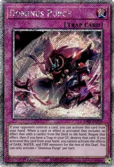 Dominus Purge Platinum Secret Rare Rarity Collection 5 Yu-Gi-Oh! card