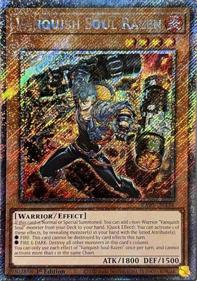 Vanquish Soul Razen Platinum Secret Rare Rarity Collection 5 Yu-Gi-Oh! card