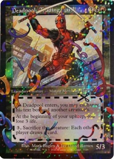 Deadpool Trading Card 7129 Pool Party Foil Secret Lair Drop Series Magic card