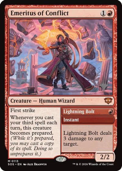 Emeritus of Conflict Promo Pack: Secrets of Strixhaven Magic card