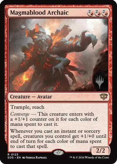 Magmablood Archaic Promo Pack: Secrets of Strixhaven Magic card