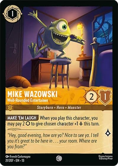Mike Wazowski Well Rounded Entertainer Attack of the Vine! Lorcana card